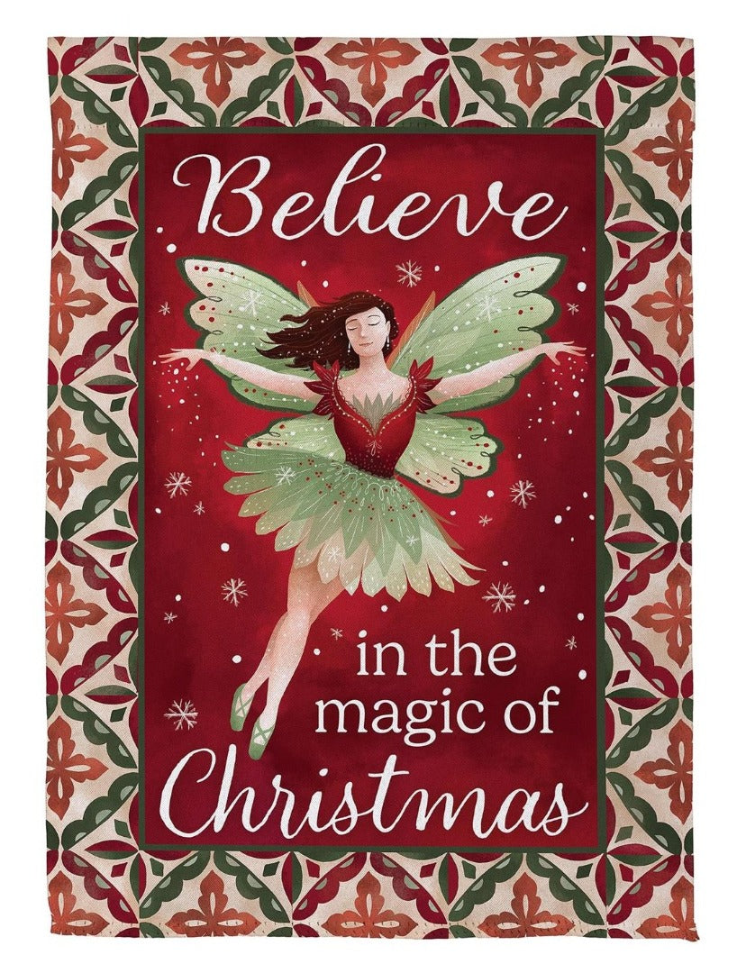 Believe Fairy 2 Sided Christmas Banner