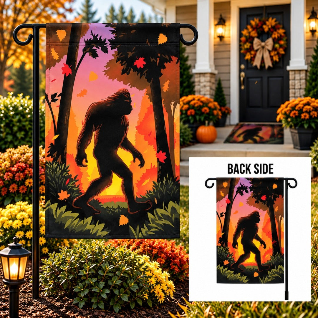Bigfoot 2 Sided Fall Garden Flag