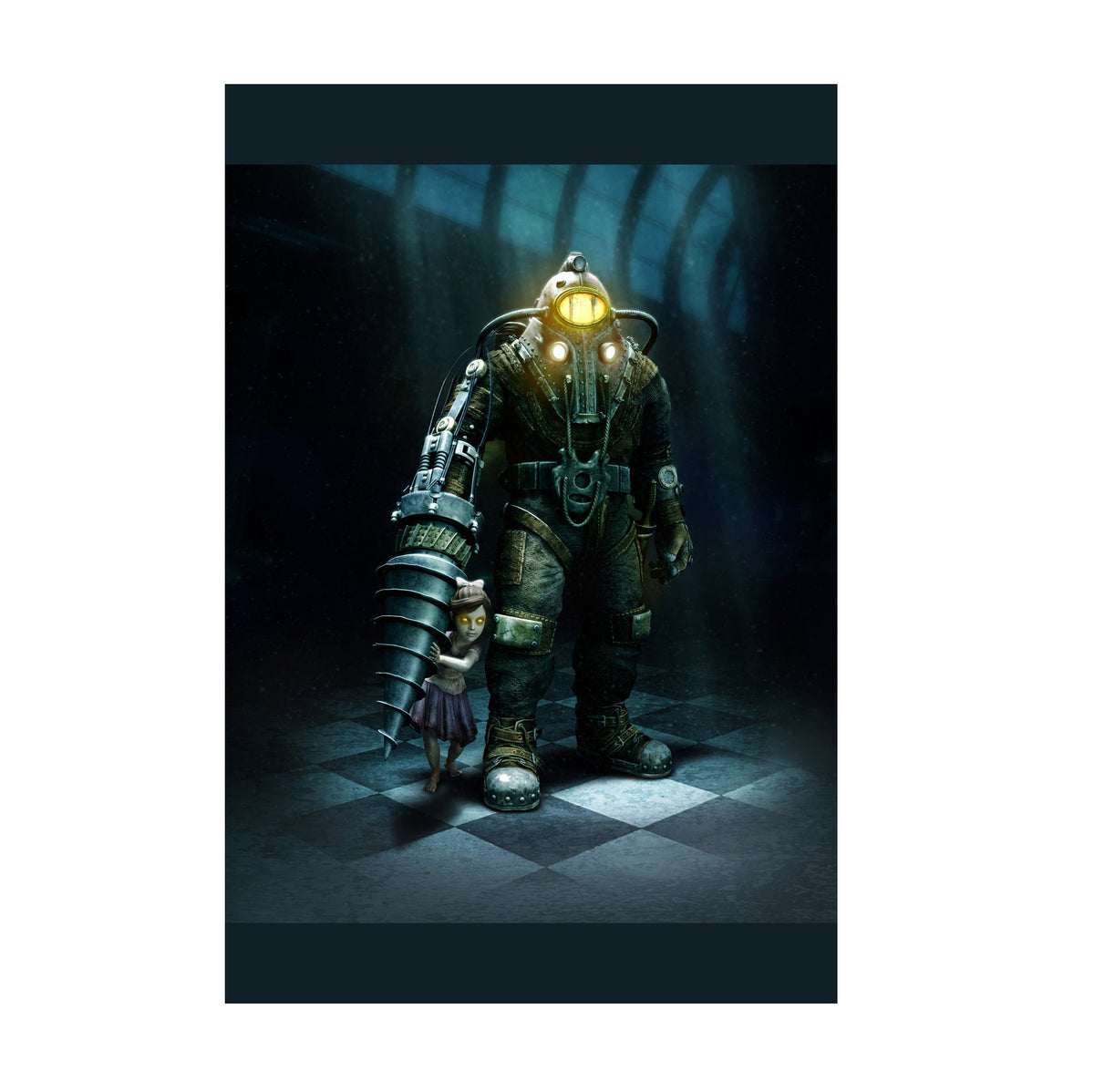 BioShock 2 Poster ‚Äî Big Daddy & Little Sister Key Art Print | Rapture Gaming Wall Art