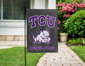 TCU Horned Frogs Black Double Sided Garden Flag