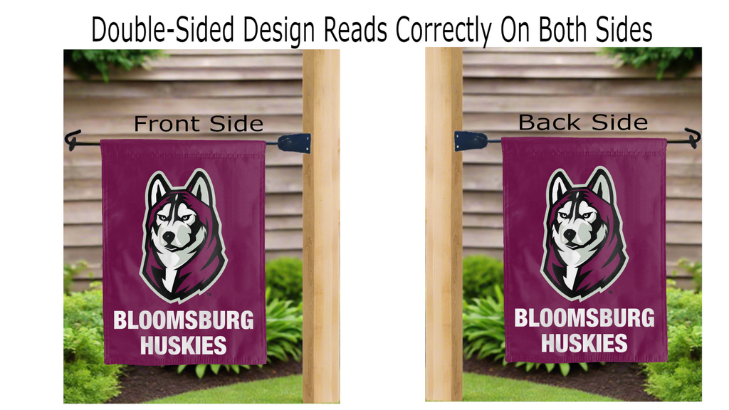 Bloomsburg University - Huskies Double Sided Garden Flag