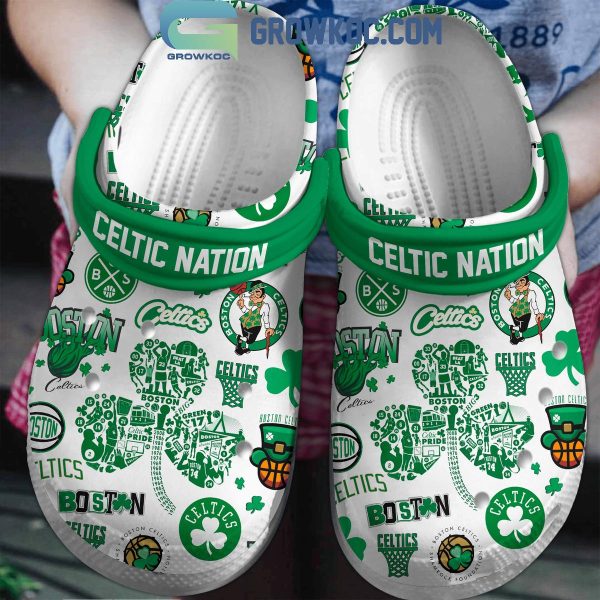 Boston Celtics Basketball Celtic Nation Fan Crocs Clogs