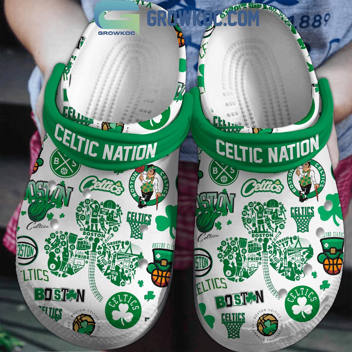 Boston Celtics Basketball Celtic Nation Fan Crocs Clogs