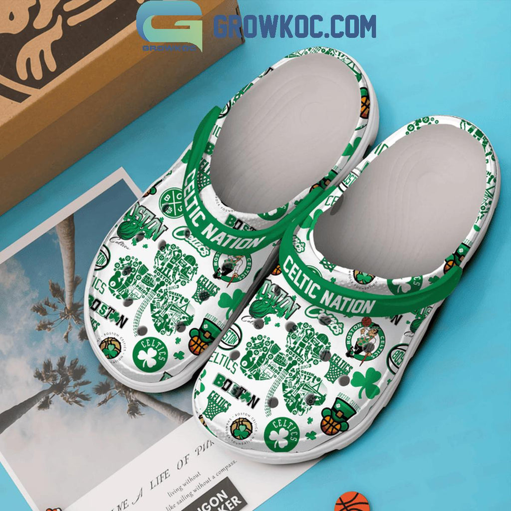 Boston Celtics Basketball Celtic Nation Fan Crocs Clogs