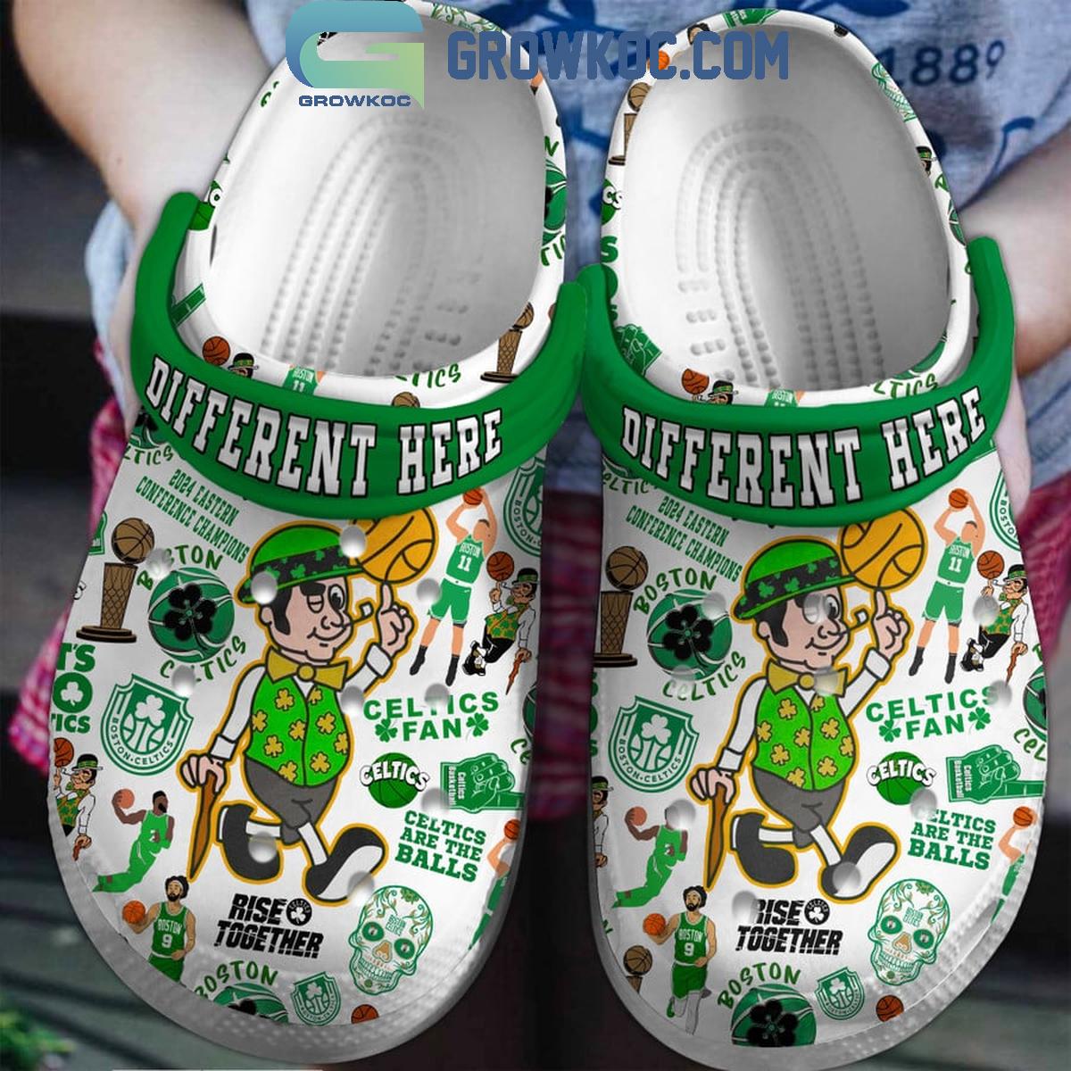 Boston Celtics Different Here Celtics Fan Crocs Clogs
