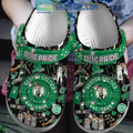 Boston Celtics Loves Basketball Team Celtic Pride Black Crocs Clogs