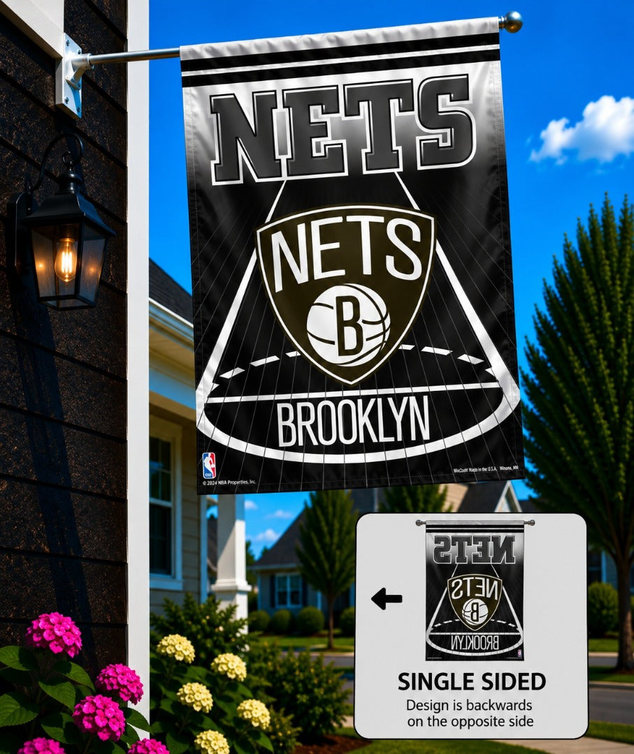 Brooklyn Nets Banner Basketball House Flag