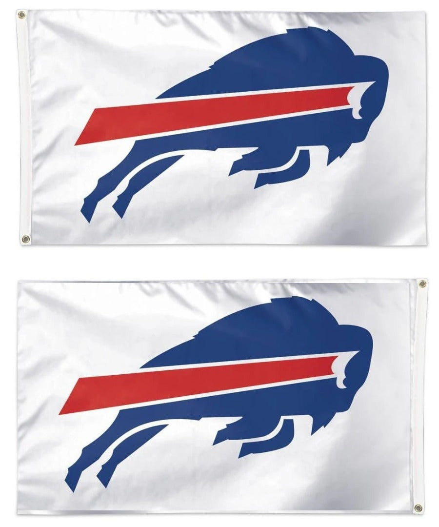 Buffalo Bills Flag 3x5 Logo White 2 Sided