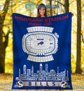Buffalo Bills Highmark Stadium Legends Fleece Blanket Quilt