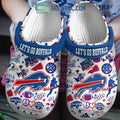 Buffalo Bills Let's Go Peace Love Clogs Crocs