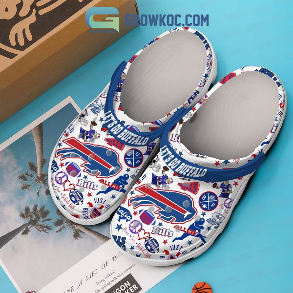 Buffalo Bills Let's Go Peace Love Clogs Crocs