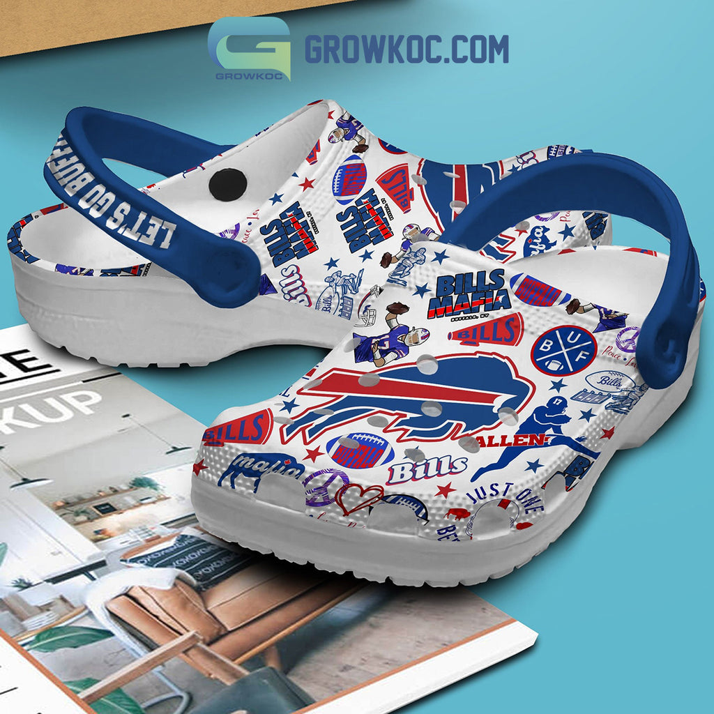 Buffalo Bills Let's Go Peace Love Clogs Crocs