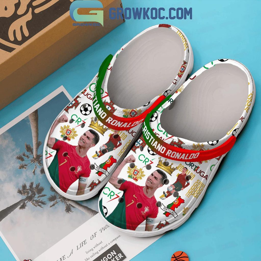 CR7 Cristiano Ronaldo Portugal Football Star Euro 2024 Crocs Clogs