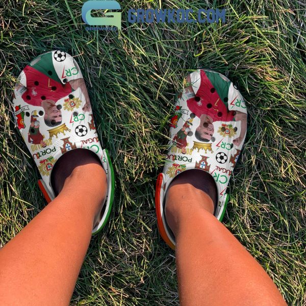 CR7 Cristiano Ronaldo Portugal Football Star Euro 2024 Crocs Clogs