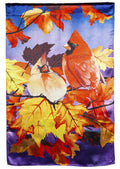 Cardinal Friends Fall Banner 2 Sided Decorative House Flag