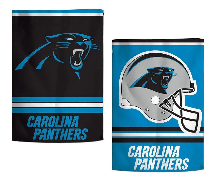 Carolina Panthers Helmet Logo 2 Sided Garden Flag