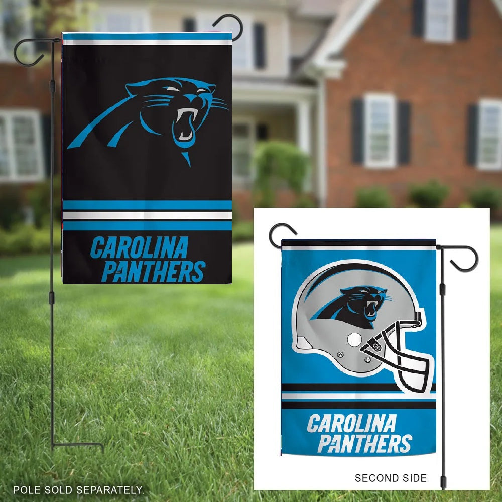 Carolina Panthers Helmet Logo 2 Sided Garden Flag