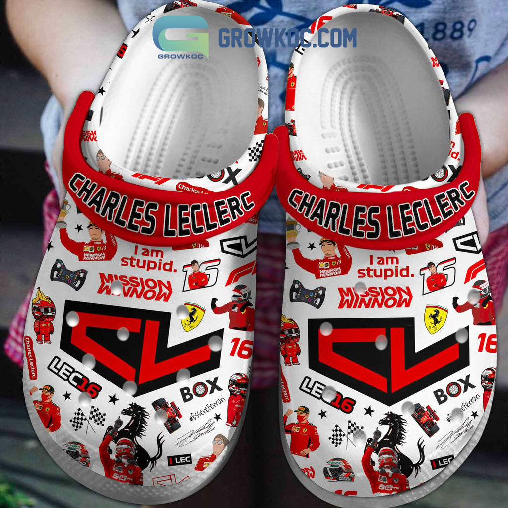 Charles Leclerc Mission I Am Stupid Clogs Crocs