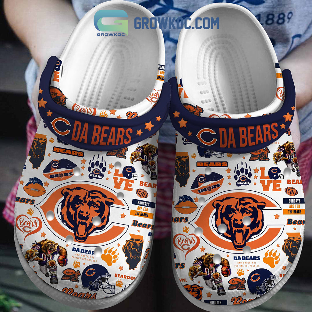 Chicago Bears Da Bears Love Sundays Are For The Bears Clogs Crocs