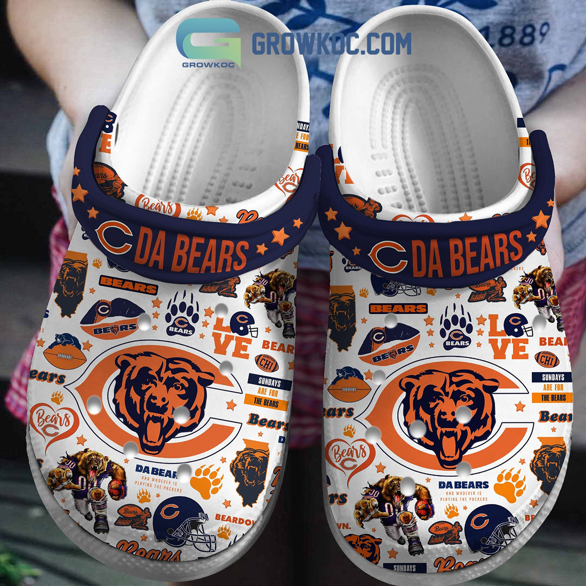 Chicago Bears Da Bears Love Sundays Are For The Bears Clogs Crocs