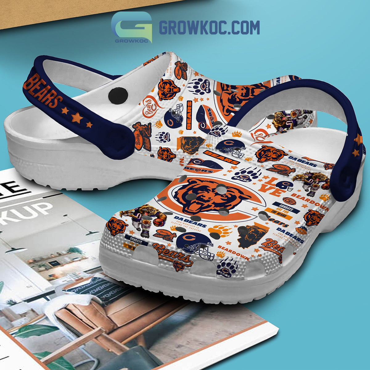 Chicago Bears Da Bears Love Sundays Are For The Bears Clogs Crocs
