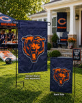 Chicago Bears Garden Flag 2 Sided Applique