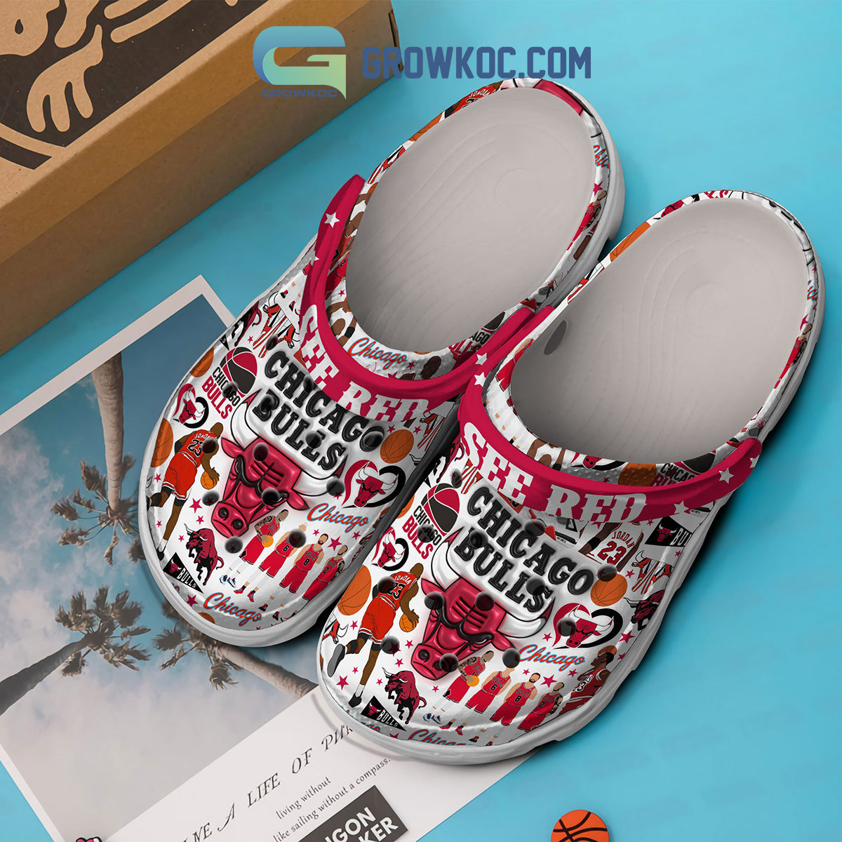 Chicago Bulls Fan Red Crocs Clogs