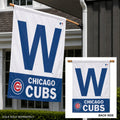 Chicago Cubs W Flag 2 Sided Win Banner Blue W