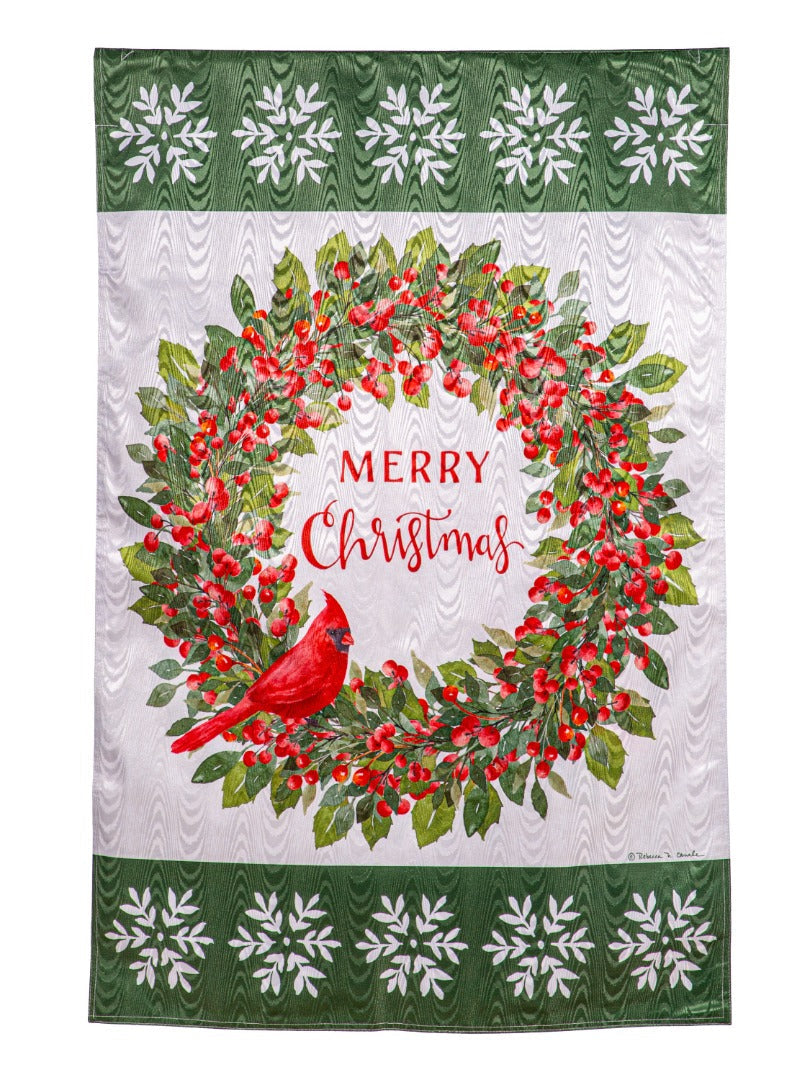 Christmas Cardinal Banner 2 Sided
