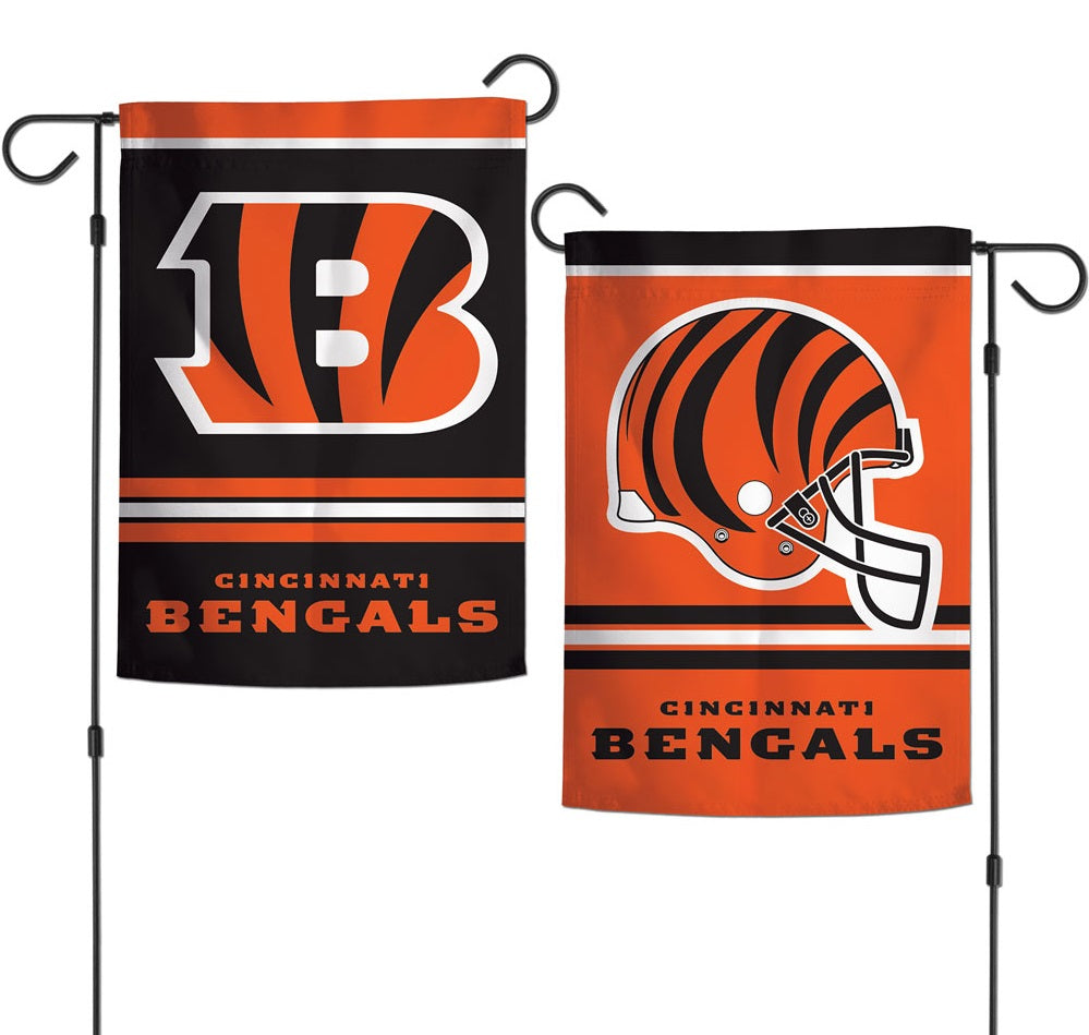 Cincinnati Bengals 2 Sided Garden Flag Helmet Logo