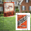 Cincinnati Bengals 2 Sided Garden Flag Retro Vintage Logo