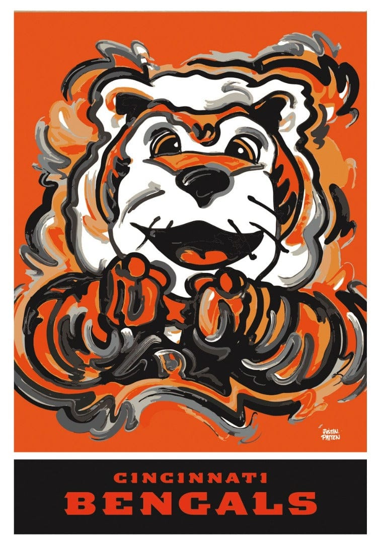Cincinnati Bengals Banner 2 Sided Justin Patten House Flag