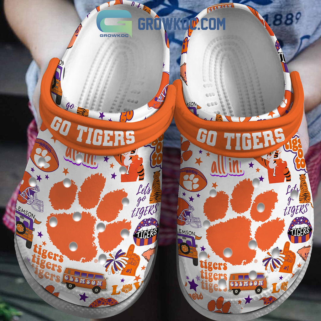 Clemson Tigers NCAA Let's Go Tigers Clogs Crocs