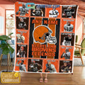 Cleveland Browns NFL Legends In History Personalized Fleece Blanket Quilt