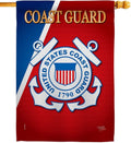 Coast Guard Flag 2 Sided Vertical House Banner