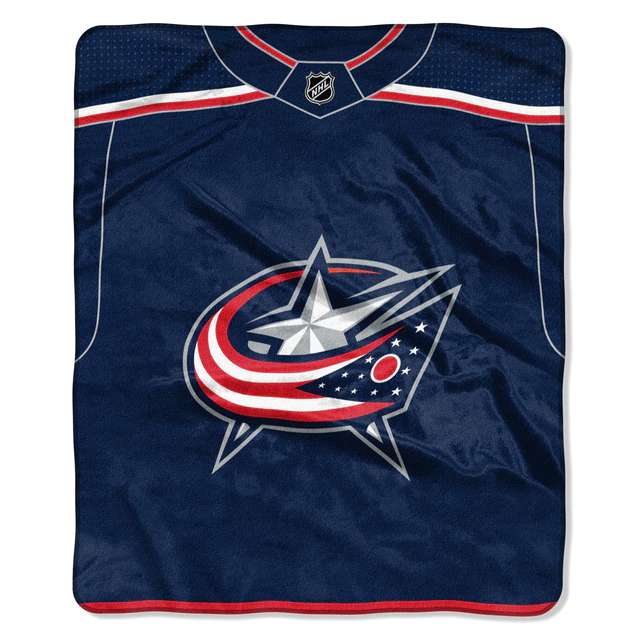 Columbus Blue Jackets Throw Blanket 50×60 Jersey Design