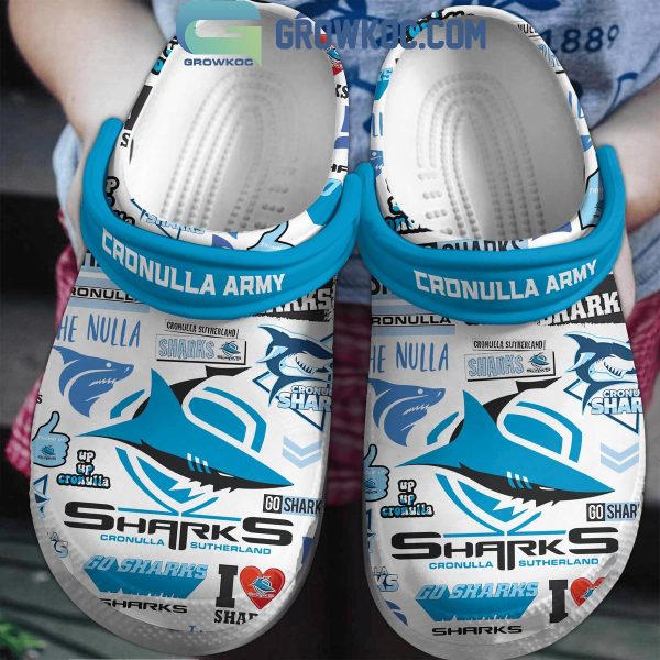 Cronulla Sutherland Sharks Rugby Cronulla Army Crocs Clogs