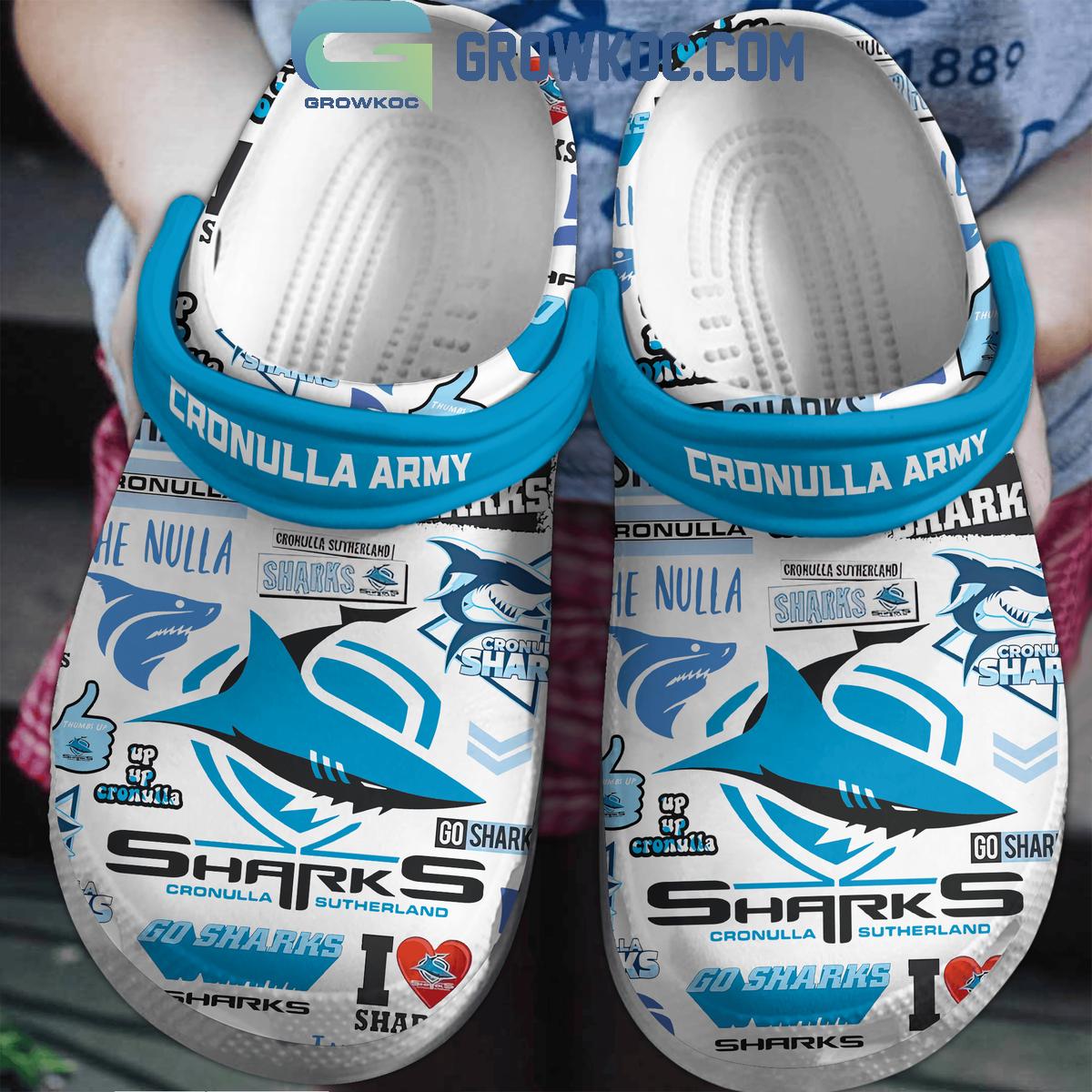 Cronulla Sutherland Sharks Rugby Cronulla Army Crocs Clogs