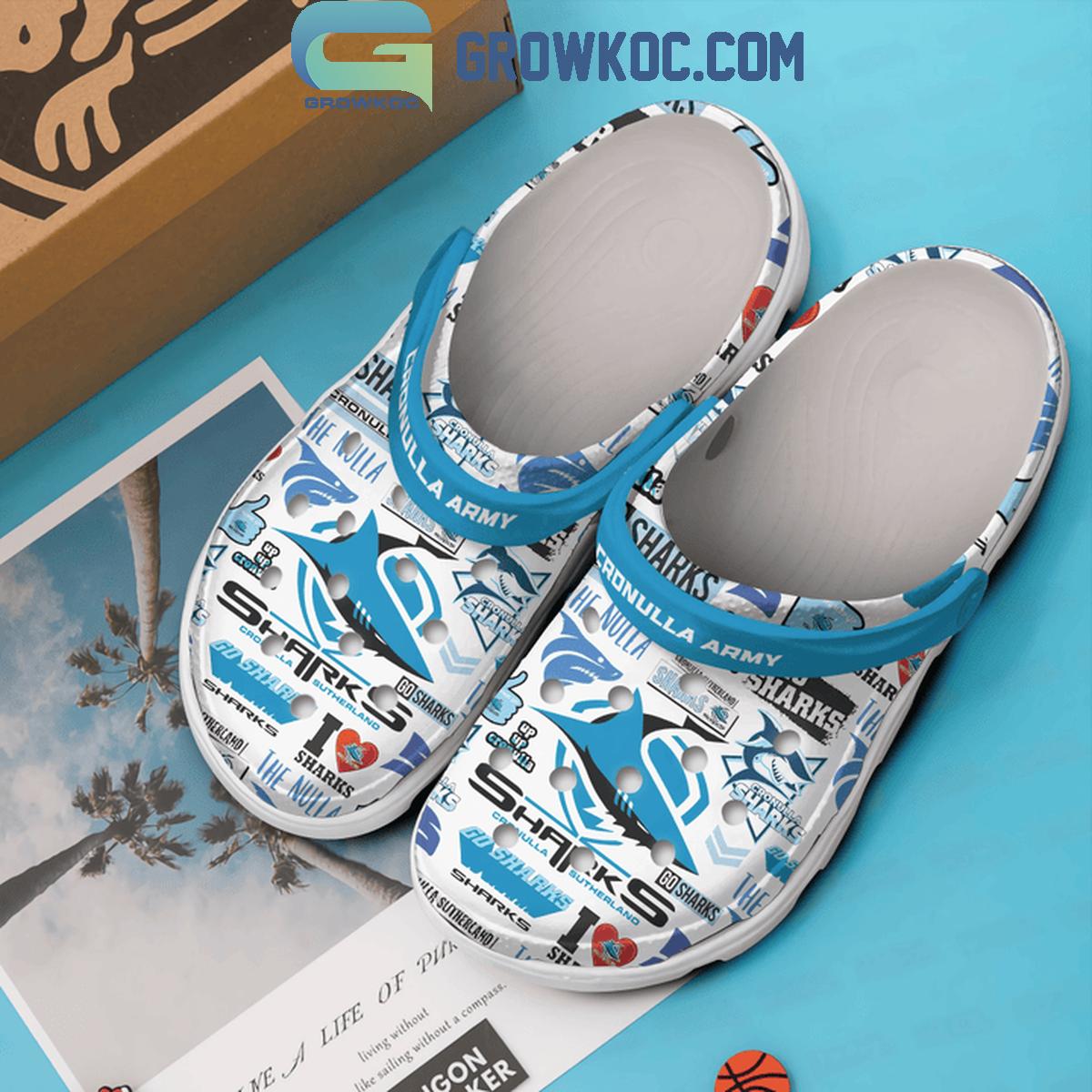 Cronulla Sutherland Sharks Rugby Cronulla Army Crocs Clogs