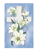 Cross of Lilies 2 Sided Garden Flag
