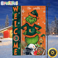 Customize NCAA Miami Hurricanes Garden Flag Grinch Football Christmas Welcome Garden Flag