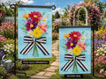 Daisy Bow Bouquet 2 Sided Garden Flag