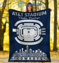 Dallas Cowboys AT&T Stadium Legends Fleece Blanket Quilt