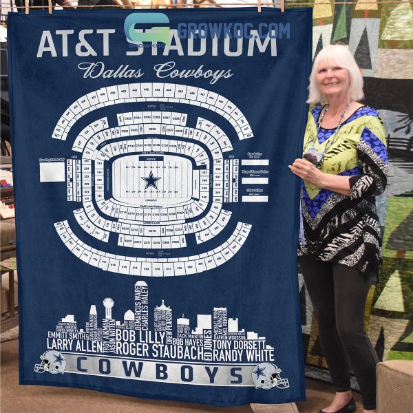Dallas Cowboys AT&T Stadium Legends Fleece Blanket Quilt