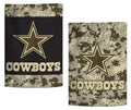 Dallas Cowboys Garden Flag 2 Sided Camo Military Tribute