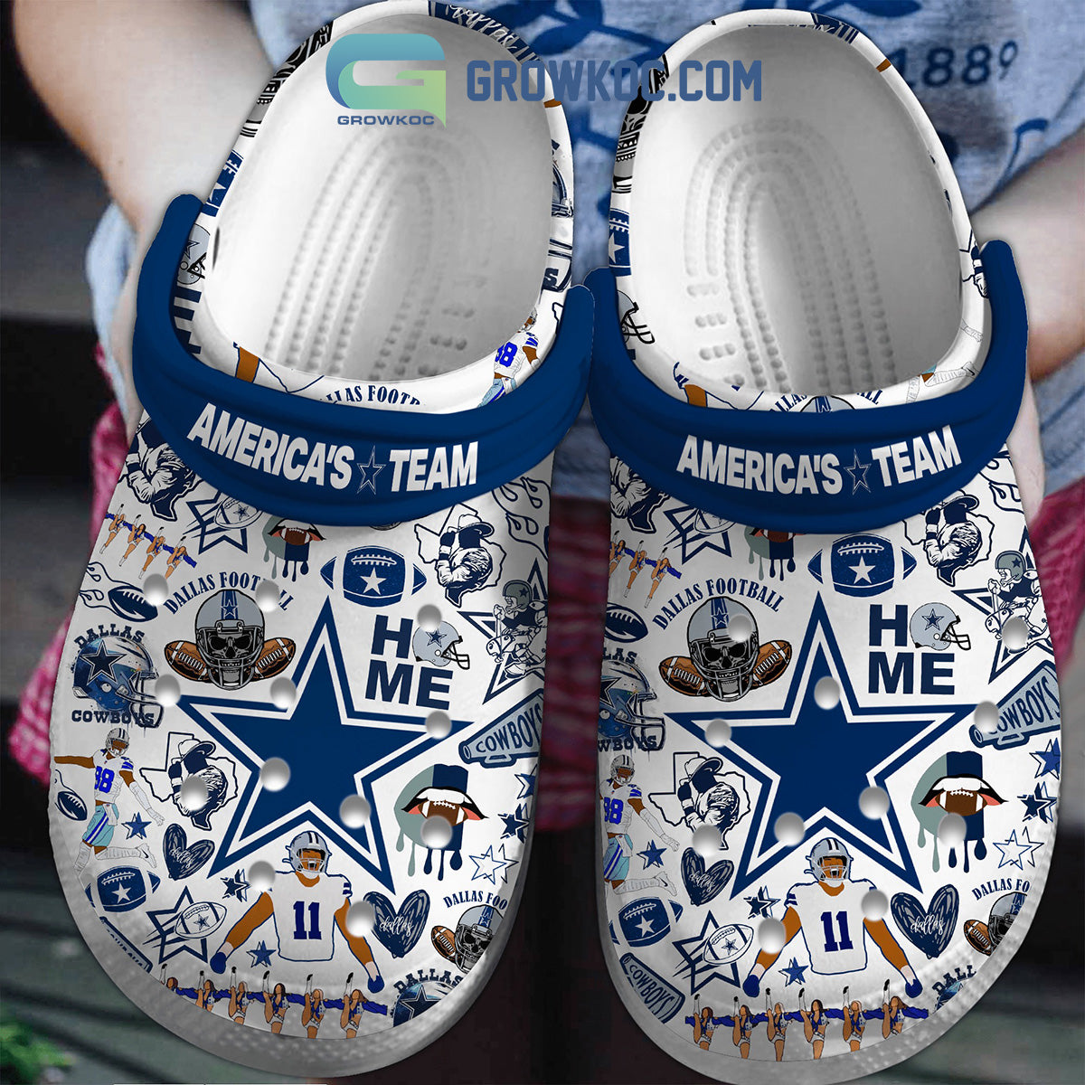 Dallas Cowboys NFL America's Team Clogs Crocs