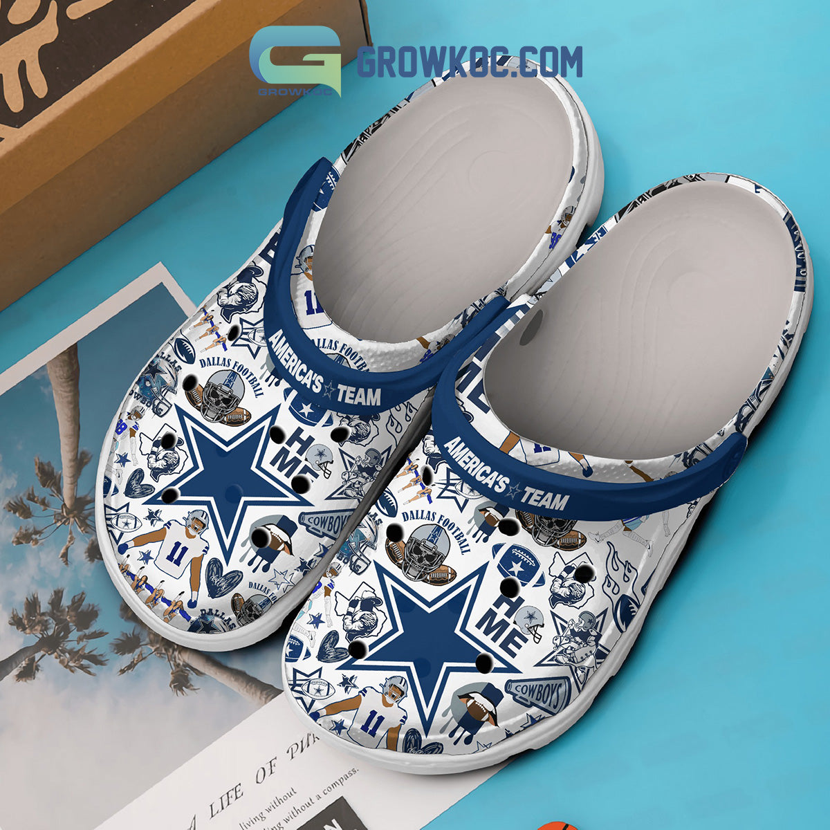 Dallas Cowboys NFL America's Team Clogs Crocs