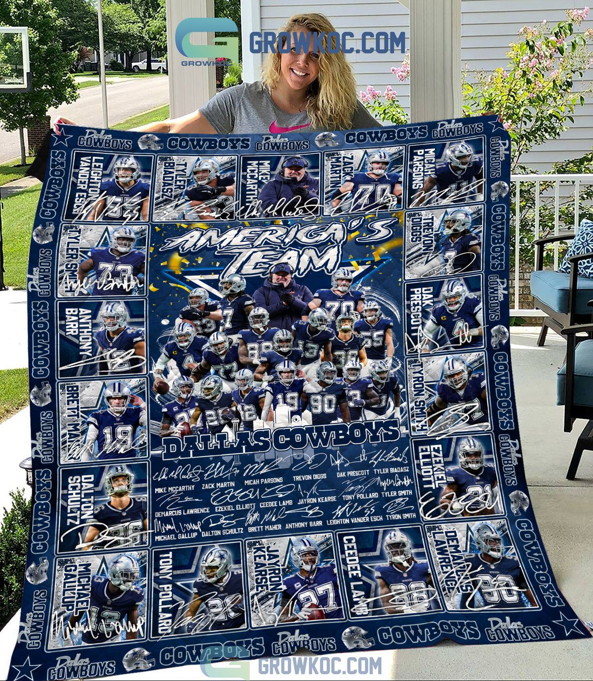 Dallas Cowboys NFL America's Team Fleece Blanket Quilt
