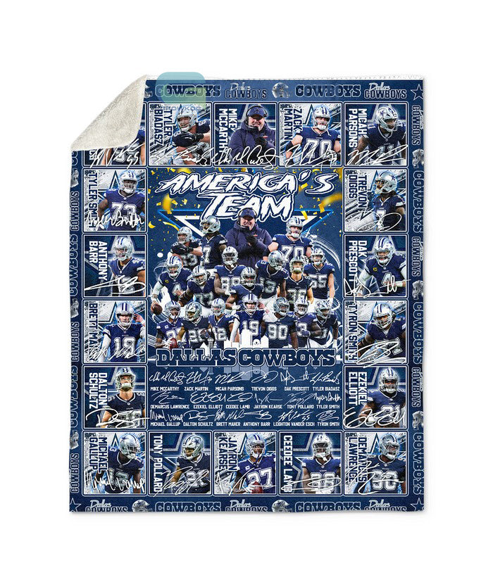 Dallas Cowboys NFL America's Team Fleece Blanket Quilt