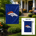 Denver Broncos 2 Sided Garden Flag Applique